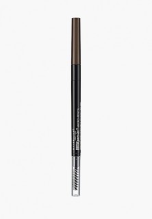 Карандаш для бровей Maybelline New York "Brow Precise Micro Pencil", карандаш + щеточка, оттенок 4 Темно-коричневый