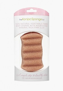 Спонж для тела The Konjac Sponge Co для мытья Premium Six Wave Body Puff with French Pink Clay (премиум-упаковка)