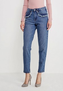 Джинсы LOST INK MOM JEAN IN CACTUS WASH WITH FRILL POCKET