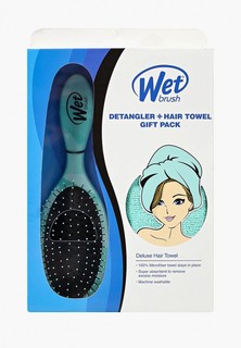 Набор для ухода за волосами Wet Brush Расческа с полотенцем 62*26 см (мятная геометрия)