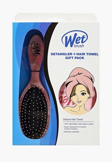 Набор для ухода за волосами Wet Brush Расческа с полотенцем 62*26 см (коралловая геометрия)