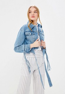 Куртка джинсовая Lost Ink Petite P TIE WAIST DENIM JACKET