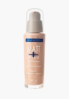 Тональный крем Seventeen Seventeen. длительного действия 01 "MATT PLUS LIQUID MAKE-UP SPF20 " Фарфор