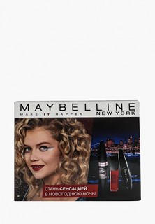 Набор косметики Maybelline New York Подарочный от Маши Иваковой: Тушь для ресниц "Lash Sensational Luscious"; Жидкая Подводка "Master Precise Curvy"; Жидкая матовая губная помада "Vivid Matte"