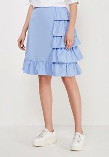 Юбка Lost Ink FRILL DETAIL COTTON MIDI SKIRT