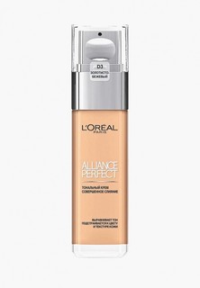 Тональное средство LOreal Paris LOreal "Alliance Perfect, Совершенное слияние", выравнивающий и увлажняющий, оттенок D3, 30 мл