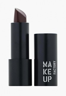 Помада Make Up Factory Устойчивая полуматовая для губ, тон 420 темный баклажан