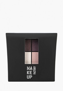 Тени для век Make Up Factory Матовые 4-х цветные Mat Eye Colors тон 560 баклажан, темн.баклажан, св.розовый, роз.бежевый