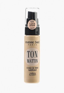 Тональное средство Vivienne Sabo матирующее, Mattifying foundation, тон 102