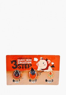 Патчи для носа Elizavecca BLACK HEAD SOLUTION 3-х ступенчатый очищающий , 6 г
