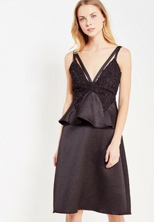 Платье Lost Ink CONTRAST LACE BUST PEPLUM MIDI DRESS