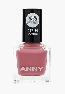 Лак для ногтей Anny тон 247.30 с эффектом матовой пудры, темно-розовый