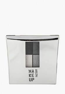 Тени для век Make Up Factory 4-х цветные Eye Colors тон 03 черный, серый, белый, серебряный песок