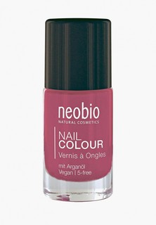 Лак для ногтей Neobio №04 5-FREE, с аргановым маслом. "Нежный гибискус"