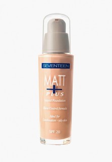 Тональный крем Seventeen Seventeen. длительного действия 04 "MATT PLUS LIQUID MAKE-UP SPF20 " Розово-бежевый