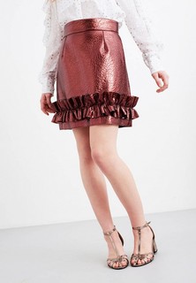 Юбка Lost Ink METALLIC FRILL HEM MINI SKIRT