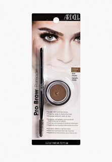 Тени для бровей Ardell Влагостойкие с кистью, 3 г (тон средне-коричневый)