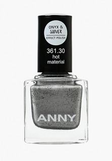 Лак для ногтей Anny тон 361.30 эффект оникса и серебра, серебристо- серый