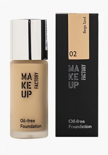 Тональное средство Make Up Factory Матовое для нормальной и жирной кожи Oil-free Foundation тон 02 атласная кожа