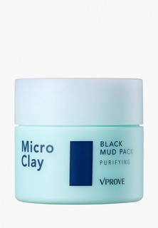 Маска для лица Vprove Кремовая Micro Clay с черной глиной, противовоспалительная, 80 мл