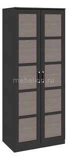 Шкаф платяной Токио СМ-131.08.001 венге цаво/венге цаво/каналы дуба Мебель Трия