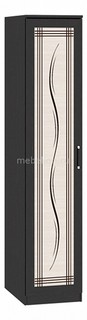 Шкаф для белья Токио СМ-131.10.003 венге цаво/венге цаво/дуб белфорт с рисунком Кожа Мебель Трия