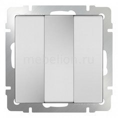 Выключатель трехклавишный без рамки Белый WL01-SW-3G Werkel