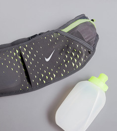 Пояс с двумя карманами для фляг объемом 20 унций Nike - Серый