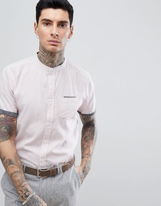 Рубашка с короткими рукавами в тонкую полоску Process Black - Розовый