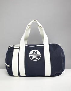 Темно-синяя большая сумка дафл с логотипом North Sails - Темно-синий