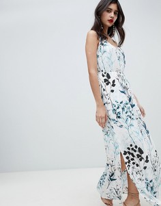 Платье макси с цветочным принтом и бретельками Soaked In Luxury - Мульти