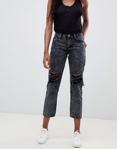 Рваные джинсы бойфренда Glamorous - Серый