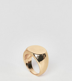 Золотистое кольцо-печатка DesignB London - Золотой