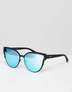 Солнцезащитные очки кошачий глаз с зеркальными стеклами Quay Australia - Черный