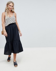 Юбка миди с баской Vero Moda - Черный