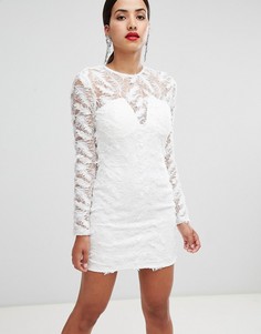 Облегающее платье с пайетками Rare - Белый