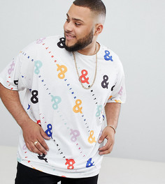 Футболка со сплошным принтом ASOS DESIGN x glaad& Plus - Белый