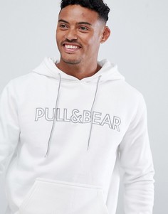 Худи белого цвета Pull&Bear - Белый Pull&;Bear