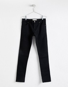 Черные байкерские джинсы скинни LDN DNM - Черный