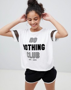 Пижама из шортов и топа с надписью Do Nothing Club New Look - Черный