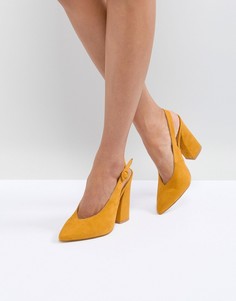 Желтые туфли на блочном каблуке RAID Brook - Желтый