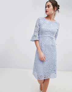 Платье миди с расклешенными рукавами Sugarhill Boutique ellie - Синий
