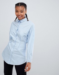 Рубашка со сборками Monki - Синий