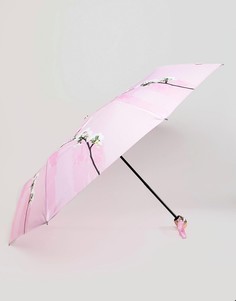 Компактный зонт с цветочным принтом Ted Baker - Розовый