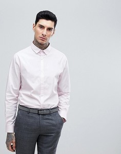 Однотонная поплиновая рубашка узкого кроя Process Black - Розовый