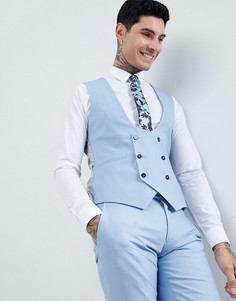 Голубой супероблегающий жилет Twisted Tailor Wedding - Синий
