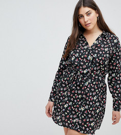 Платье-рубашка с цветочным принтом AX Paris Plus - Мульти