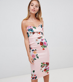 Облегающее платье с цветочным узором ASOS DESIGN Petite - Мульти