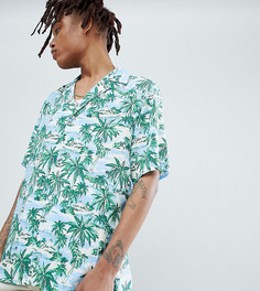 Рубашка с гавайским принтом и воротником в виде лацканов Reclaimed Vintage inspired - Зеленый