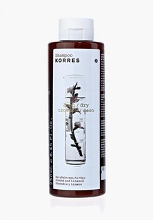 Шампунь Korres для сухих и поврежденных волос с миндалем и семенами льна 250 мл